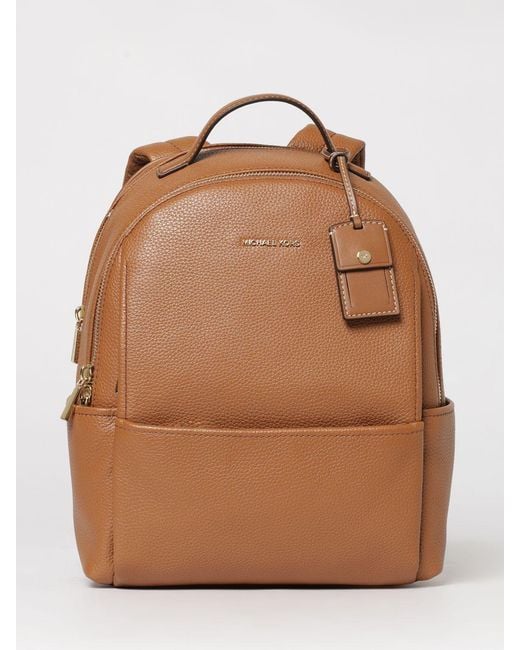 Michael Kors Brown Sable Grained Backpack