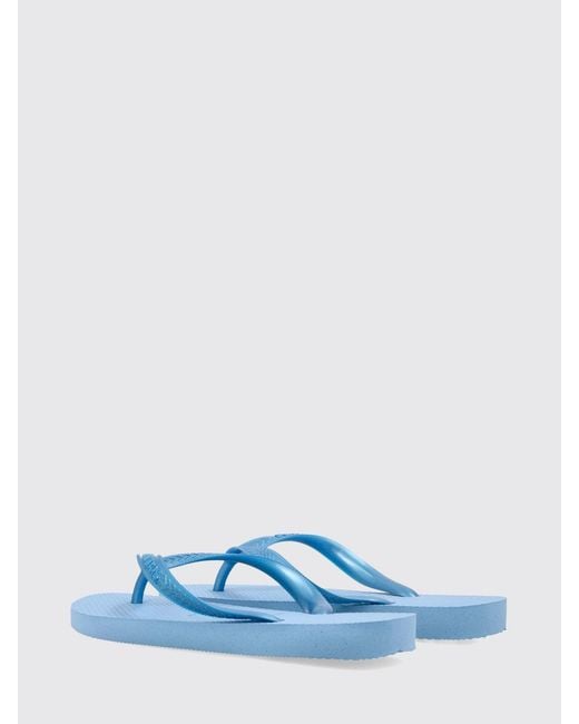 Havaianas Blue Top Senses Low-Heeled Rubber Flip-Flops