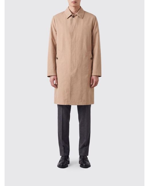 Canali Natural Single-Breasted Cotton-Blend Trench Coat With Concealed Fastening for men