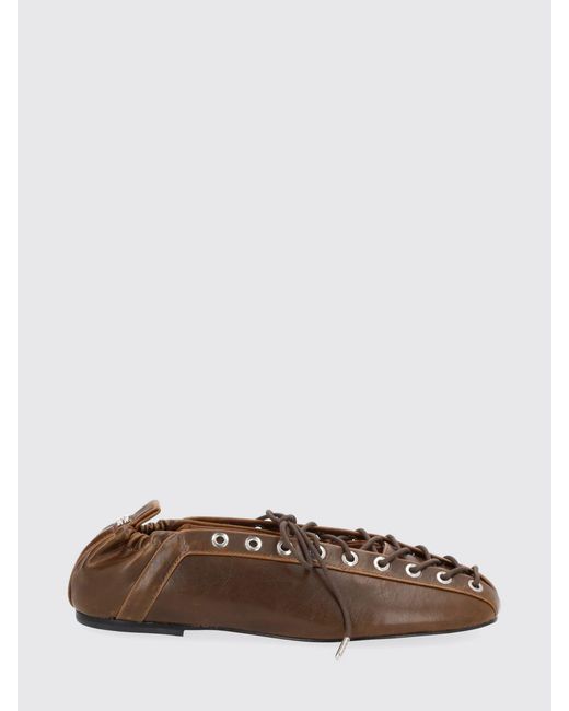 Ganni Brown Ballet Flat