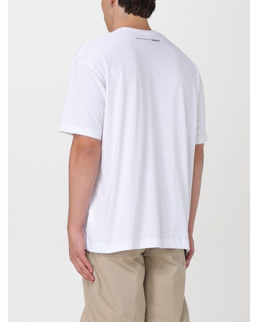 T-shirt Comme Des Garçons in cotone di Comme des Garçons in White da Uomo