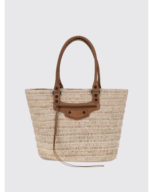 Balenciaga Natural Schultertasche Damen