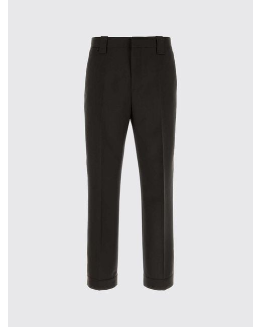 Versace Black Wool And Mohair Tailored Trousers for men