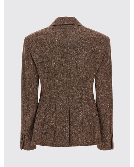 Brunello Cucinelli Brown Double-Breasted Blazer