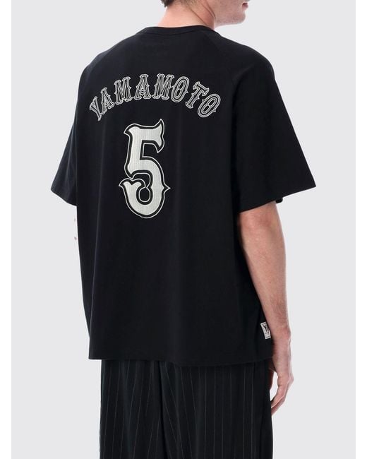 Y-3 Black Cotton T-Shirt With Logo for men