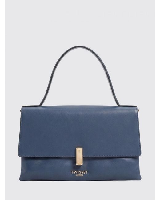 Twinset Blue Synthetic Leather Bag