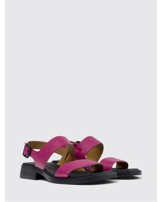 Camper Pink Dana Leather Sandal