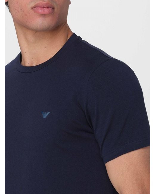 Emporio Armani Blue Set Of 2 T-Shirts for men