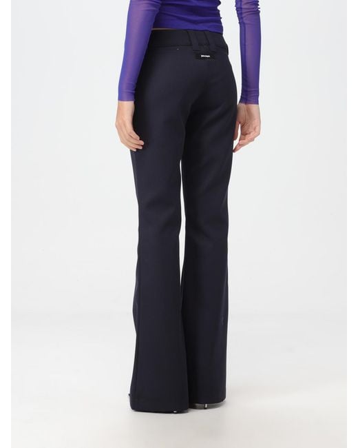 Palm Angels Blue Trousers