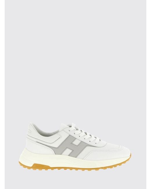 Hogan White Hyperlight Leather Sneakers for men