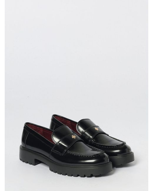 Tory Burch White Brushed Leather Loafer