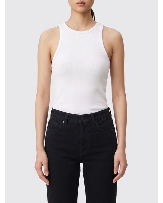 Anine Bing White Stretch Viscose Top