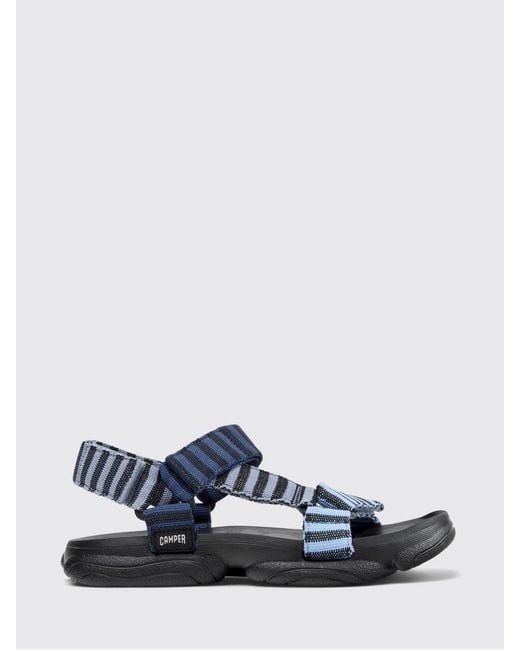 Camper Blue Karst Striped Recycled Polyester Sandals
