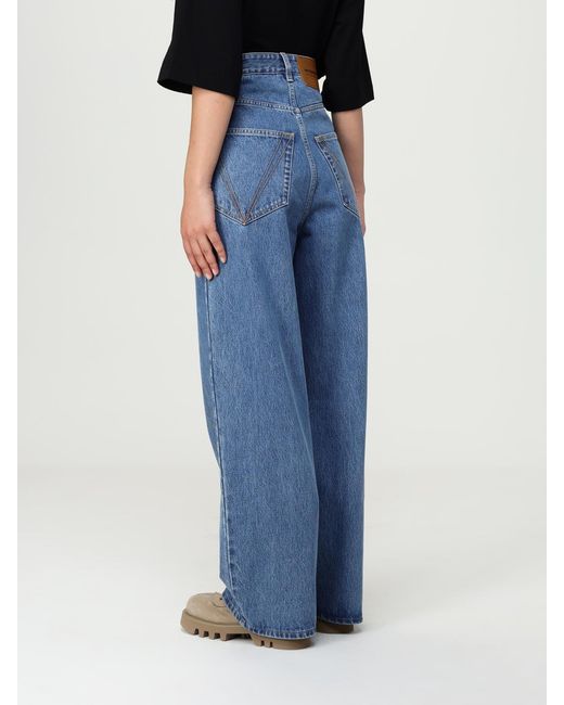 Vetements Blue High-Waisted Denim Jeans With Wide Leg For Stylish Comfort