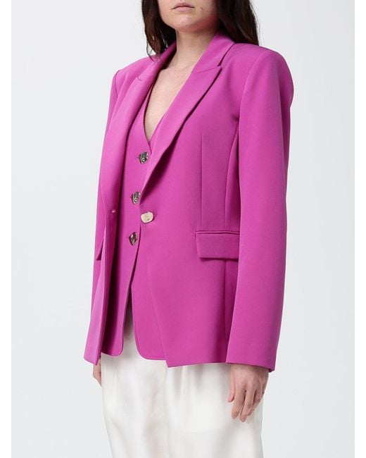 Liu Jo Pink Single-Breasted Polyester Blazer