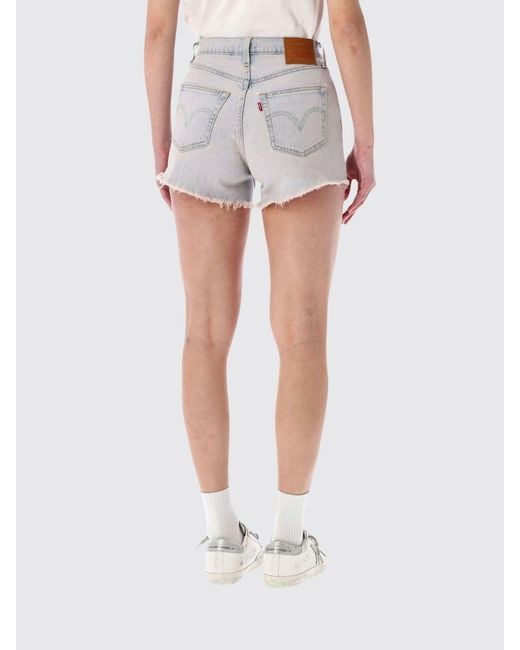 Levi's Gray 501 Cotton Denim Shorts