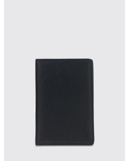 Maison Margiela Black Grained Leather Credit Card Holder for men