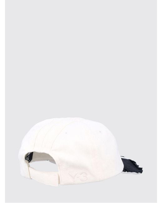 Y-3 White Cotton Hat for men