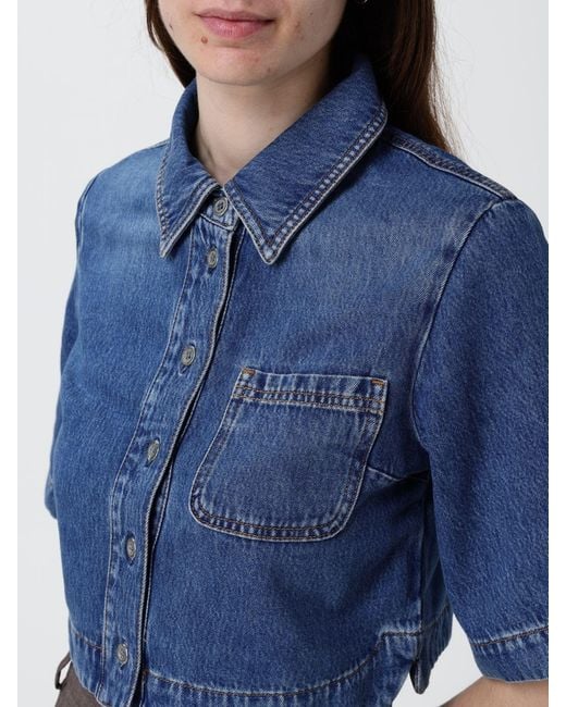 Liu Jo Blue Cotton Denim Shirt