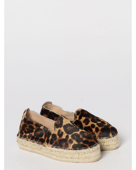 Manebí Brown Animal Print Calf Hair Espadrilles