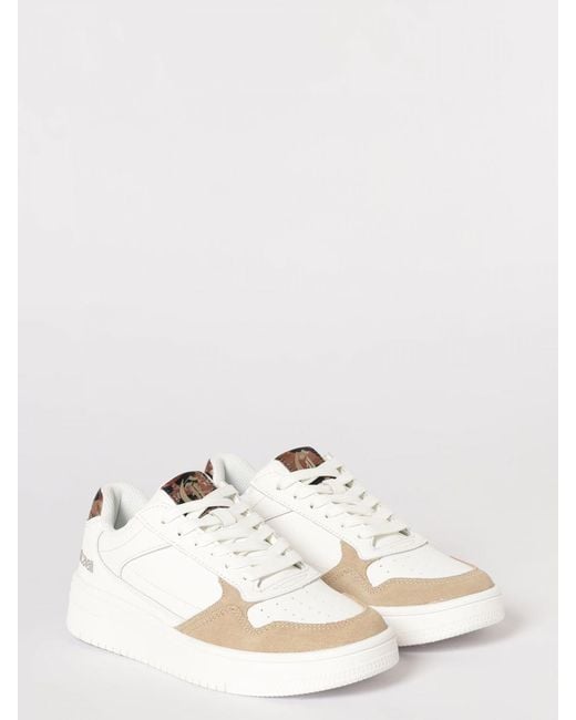 Just Cavalli Natural Leather Sneakers