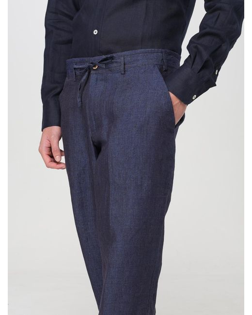 Kampos Blue Linen Trousers for men