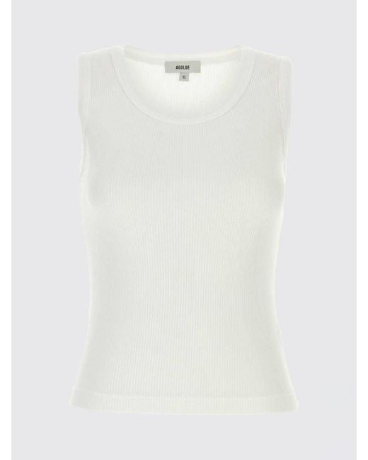 Agolde Blue Organic Cotton Blend Tank Top