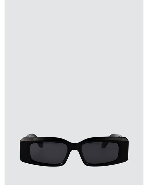 Alaïa Black Rectangular Recycled Acetate Sunglasses