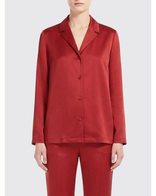 Max Mara Red Silk Shirt