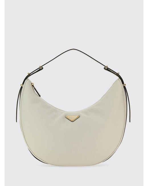 Prada Metallic Vitello Leather Arqu㨠Top-Handle Bag