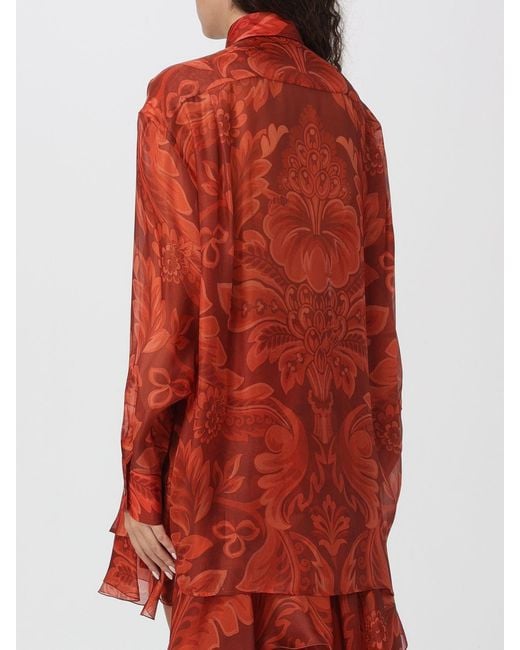 Etro Red Hemdbluse Damen