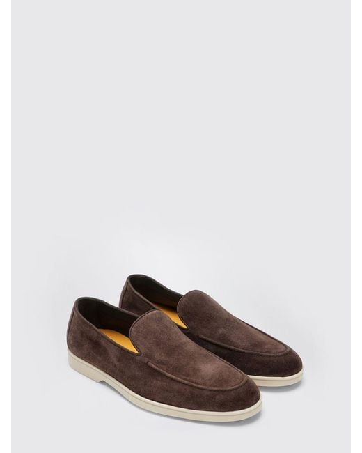 Doucal's White Suede Loafer for men