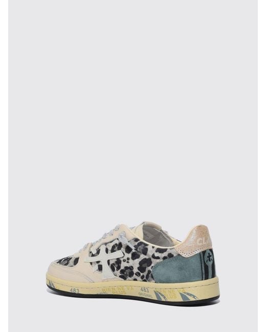 Premiata White Clay Suede Sneakers With Studs