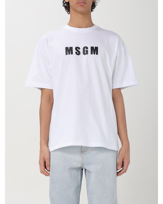Camiseta Hombre MSGM de hombre de color White