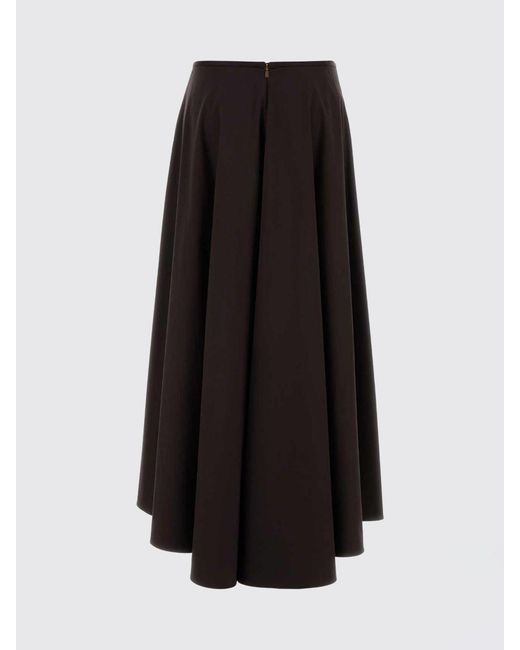 Agnona Black Cotton Wrap Skirt