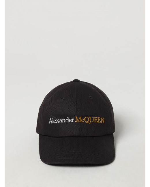 McQueen Black Logo Baseball Cap for men