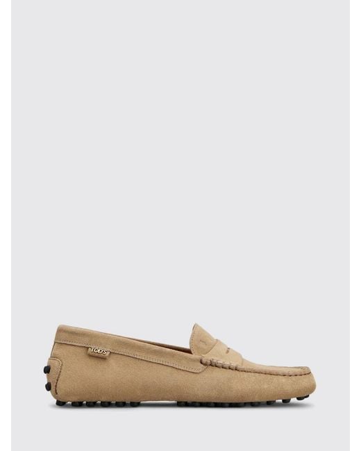 Tod's Natural Gommino Driver Suede Loafers