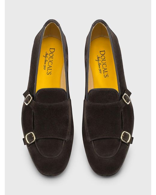 Doucal's Multicolor Suede Monk Strap Shoes