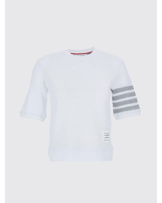 Thom Browne White 4-Bar Cotton T-Shirts