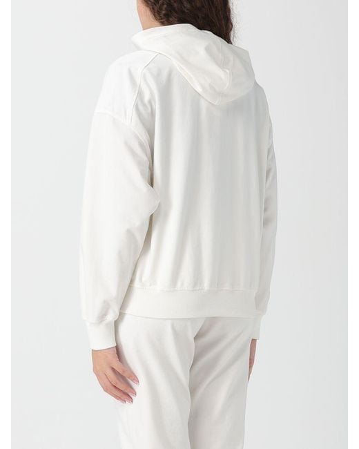 Brunello Cucinelli White Light Cotton Hoodie