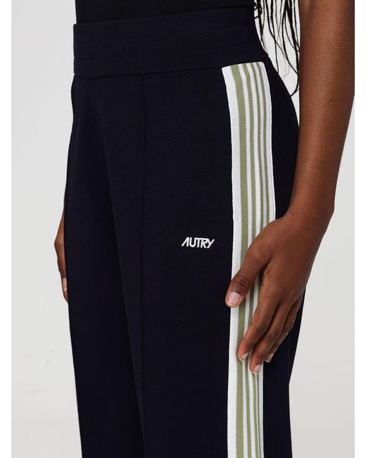 Autry Blue Cotton Jogging Trousers
