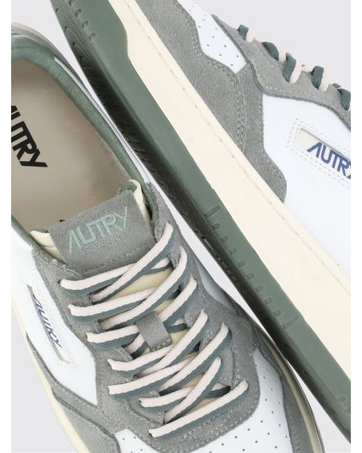Autry White Medalist Low Leather Sneakers for men