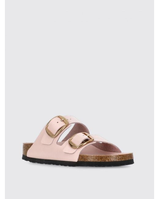 Birkenstock Pink Arizona Big Buckle Leather Sandals