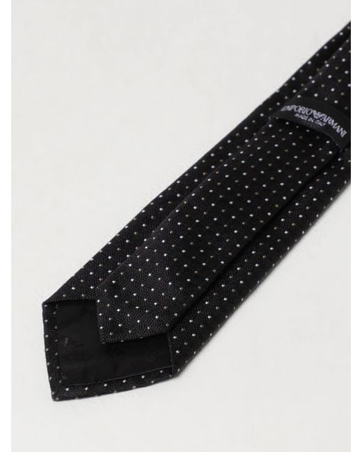 Cravatta in seta di Emporio Armani in Black da Uomo
