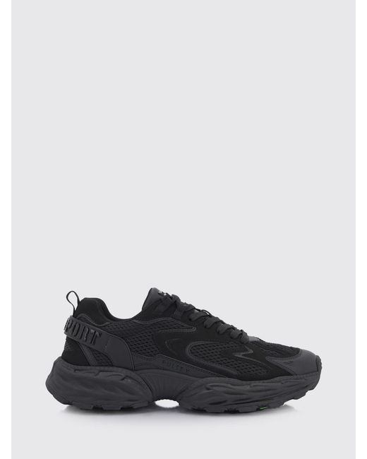 Philipp Plein Black Pulse X Mesh And Leather Sneakers for men