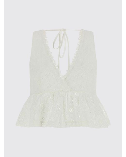 Pinko White Kiersten Cotton Top