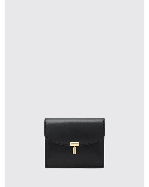 Totême  White T-Lock Palmellato Leather Card Holder