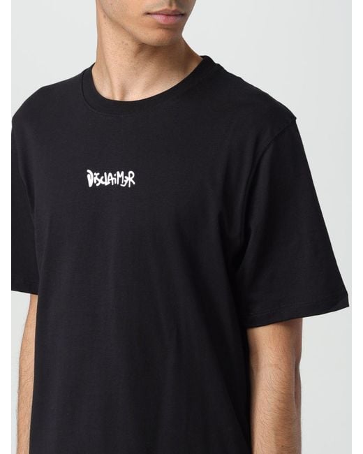 T-shirt in cotone di DISCLAIMER in Black da Uomo