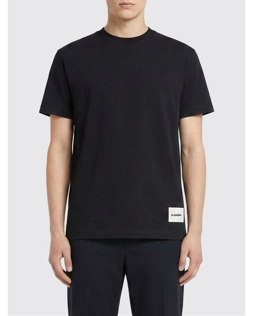 Jil Sander Black Set Of 3 Basic Cotton T-Shirts for men
