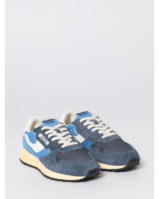 Autry Blue Reelwind Suede And Nylon Sneakers for men